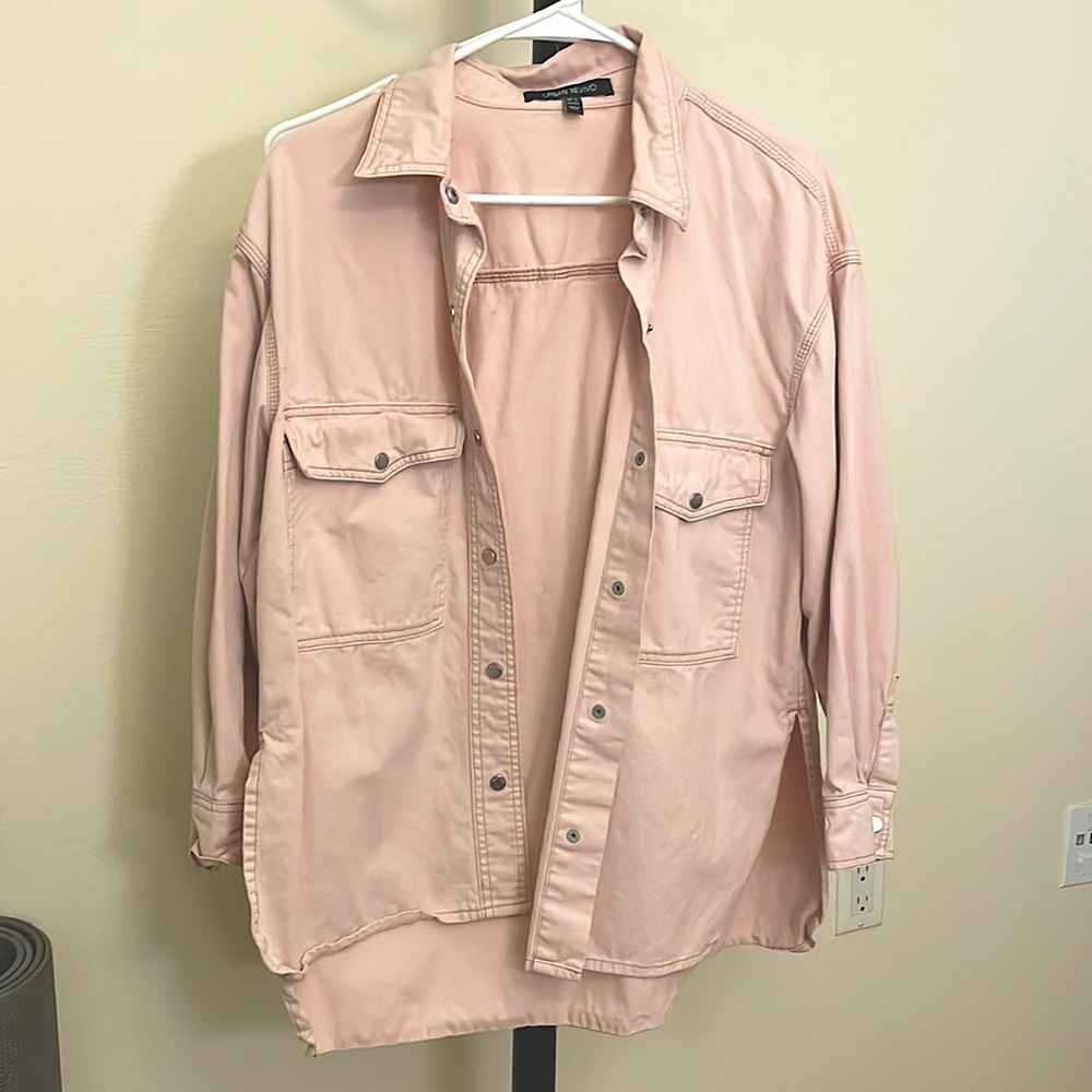 A pink smooth Jean jacket